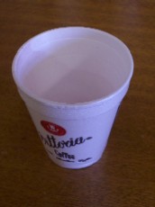 styrofoam cup